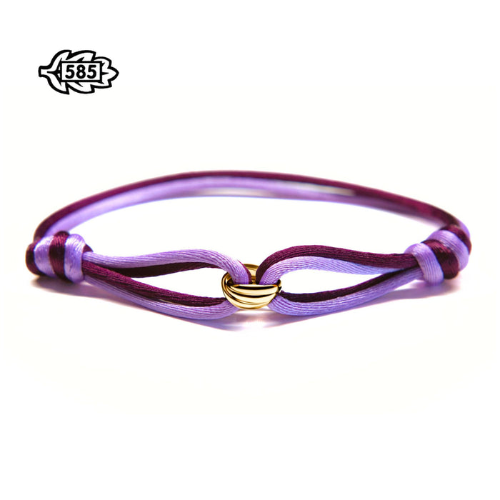 14K Tricolor Double Knotted in Geelgoud