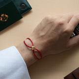 14K Tricolor Armband in Geelgoud