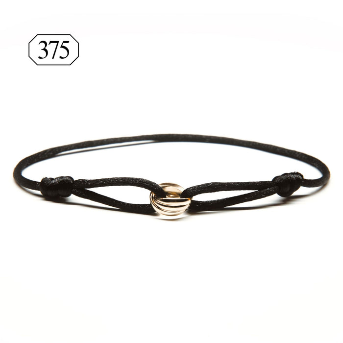 9K Tricolor Armband in Geelgoud