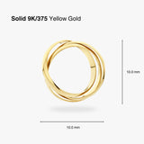 9K Tricolor Armband in Geelgoud